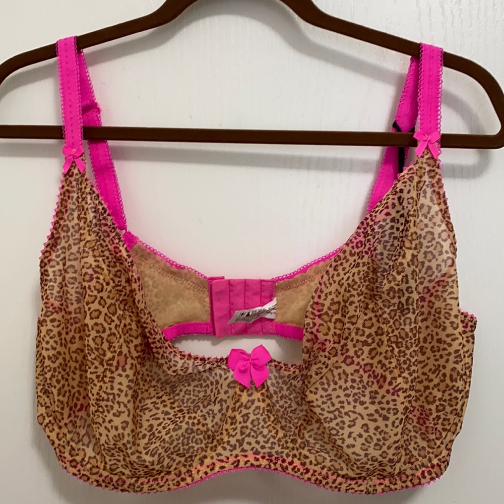 Claudette Cheetah and Pink Bra 38G